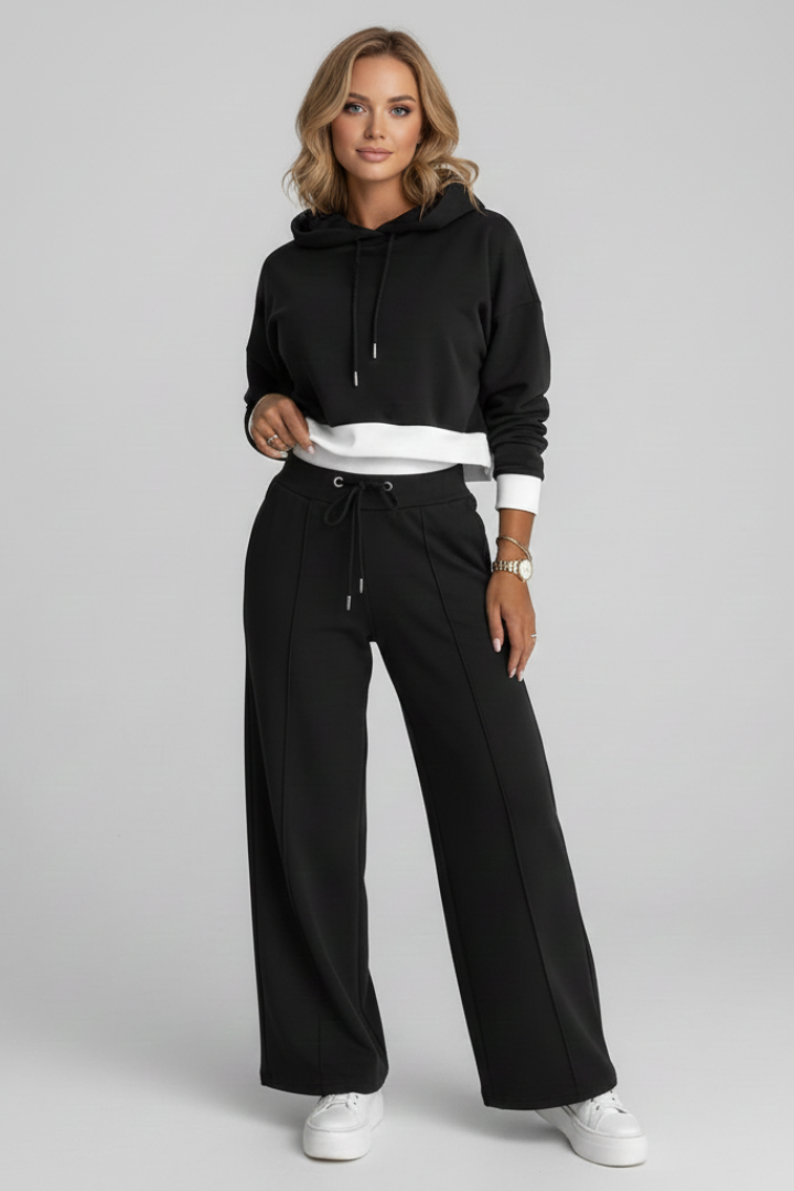 Women’s Two-Piece Set with Hood and Drawstring Waist
