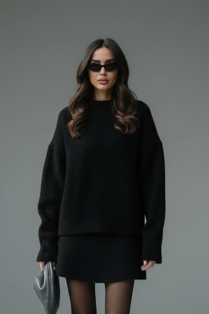 Women’s Two-Piece Set with Sweater and Skirt