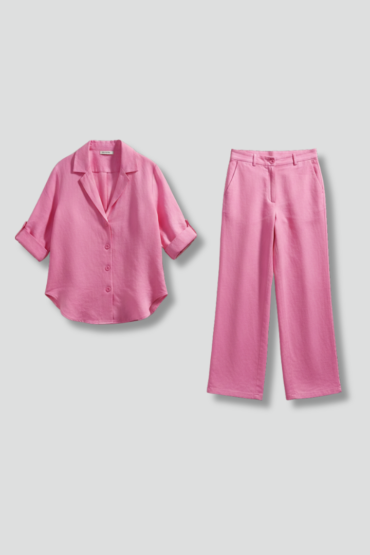 Women’s Two Piece Set with Button Fastening and Elasticated Waist