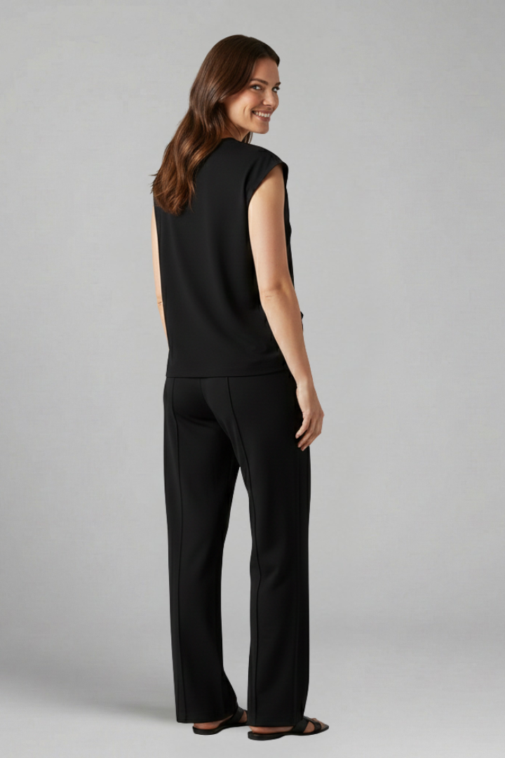 Women’s Two Piece Set with Cap Sleeves and Drawstring Waist