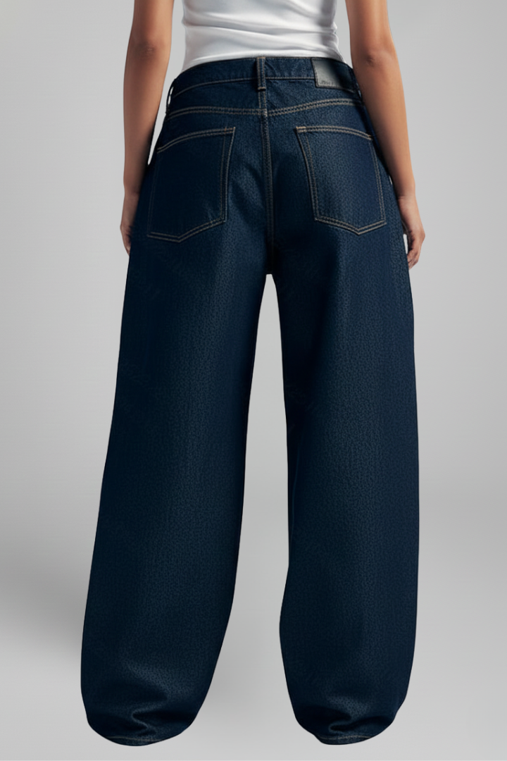 Women’s Wide-Leg Trousers with Front Closure and Side Pocket