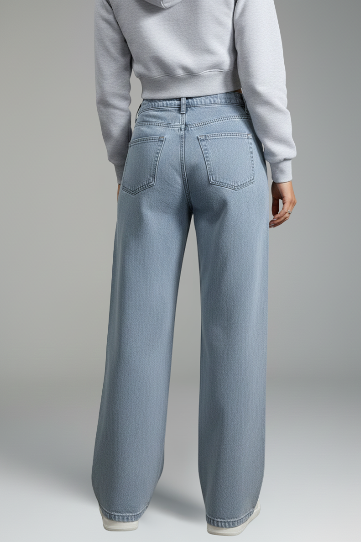 Women’s Trousers with Button Fly and Wide Leg