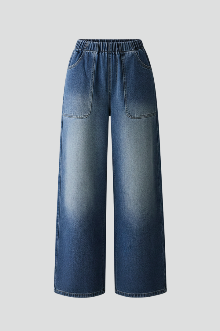 Women’s Trousers with Elastic Waist and Wide Legs