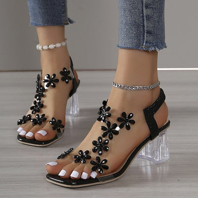 Sofie™ - Fashion Casual Block Heel Sandals with Rock Crystals for Women