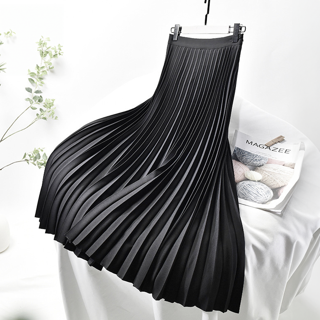 Mackenzie™ - Clarissa Costanzo pleated satin skirt