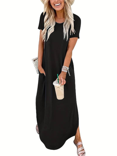 Marilyn™ - Effortless Round Neck Maxi Dress