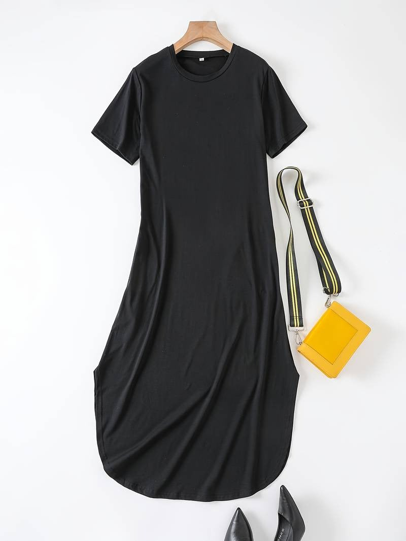 Marilyn™ - Effortless Round Neck Maxi Dress