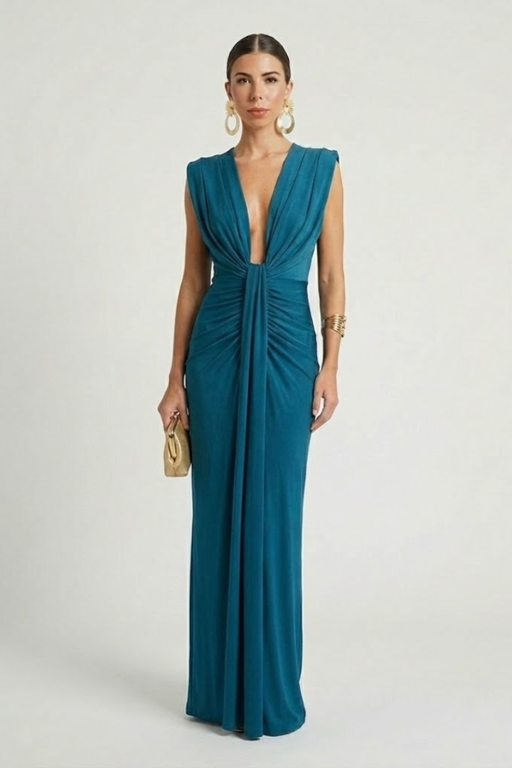 Women’s Maxi Dress with Elongated Shape