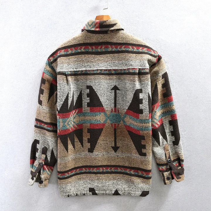 Benjamin | Stylish Tribal Print Button-Up Jacket