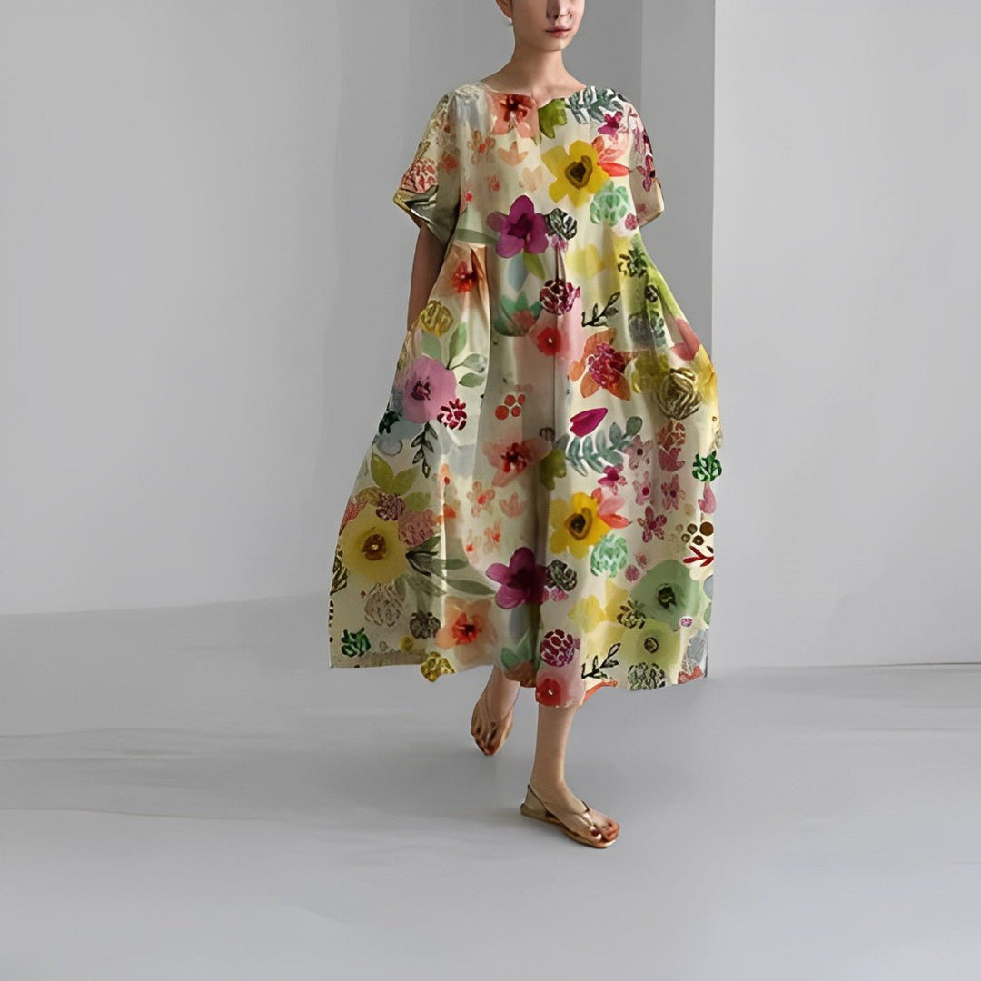 Naomi | Boho Floral Spring Maxi Dress