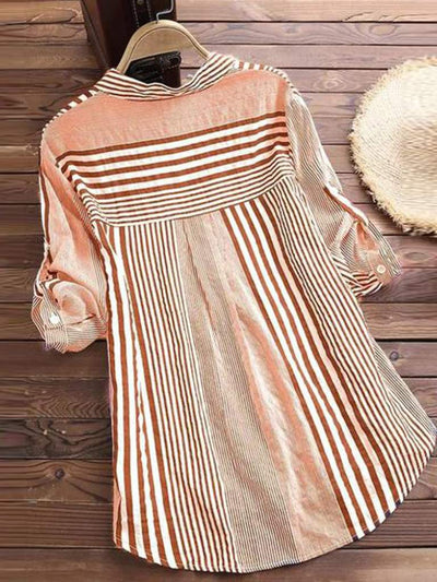 Brielle™ - Striped cotton blouse