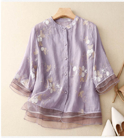 Eloise™- Embroidered Cotton Blouse