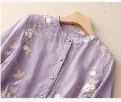 Eloise™- Embroidered Cotton Blouse