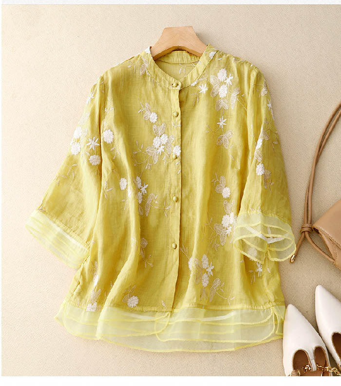 Eloise™- Embroidered Cotton Blouse