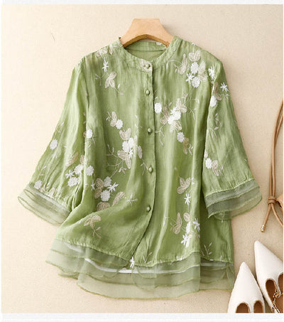 Eloise™- Embroidered Cotton Blouse