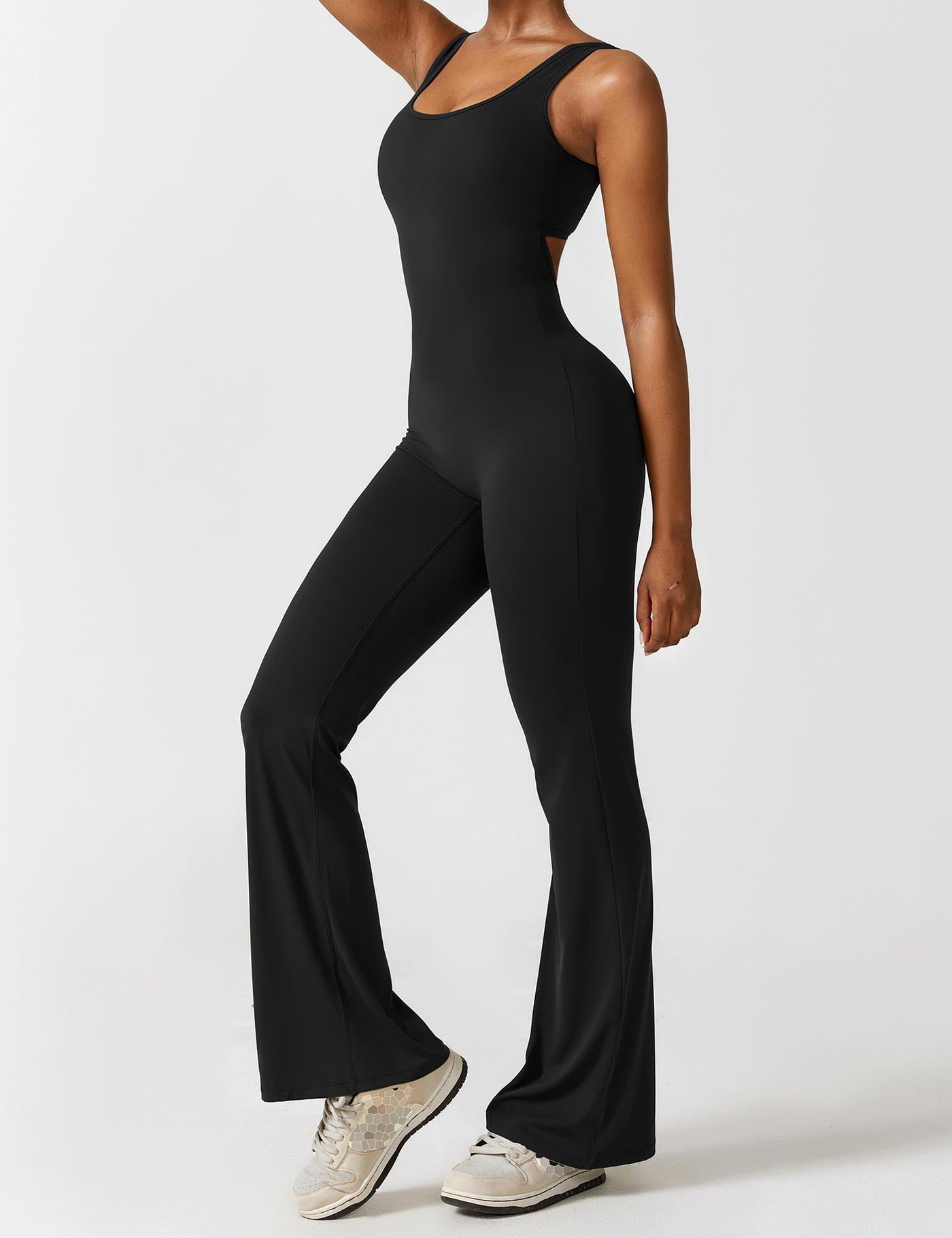 Allyson™ V-back flared jumpsuit