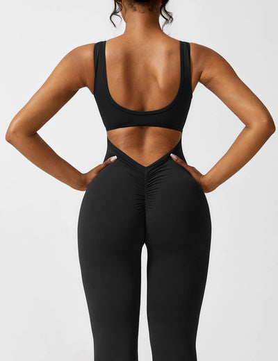 Allyson™ V-back flared jumpsuit