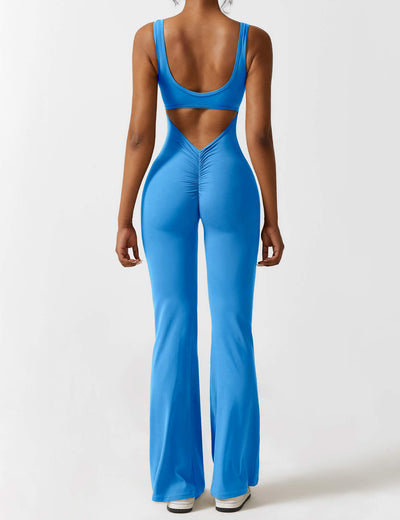 Allyson™ V-back flared jumpsuit