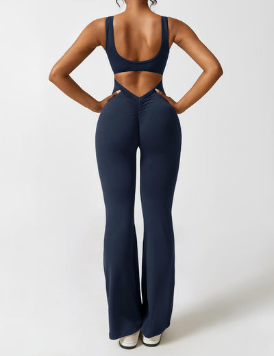 Allyson™ V-back flared jumpsuit