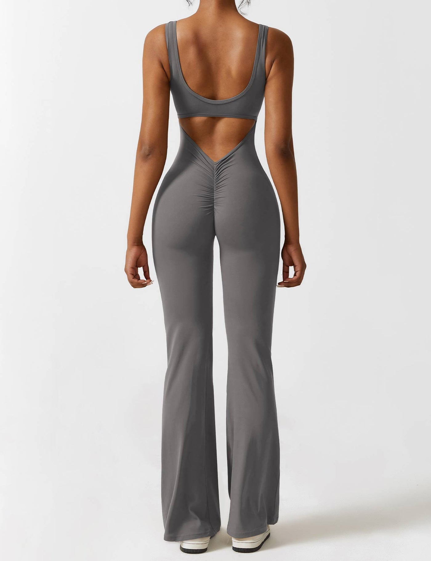 Allyson™ V-back flared jumpsuit