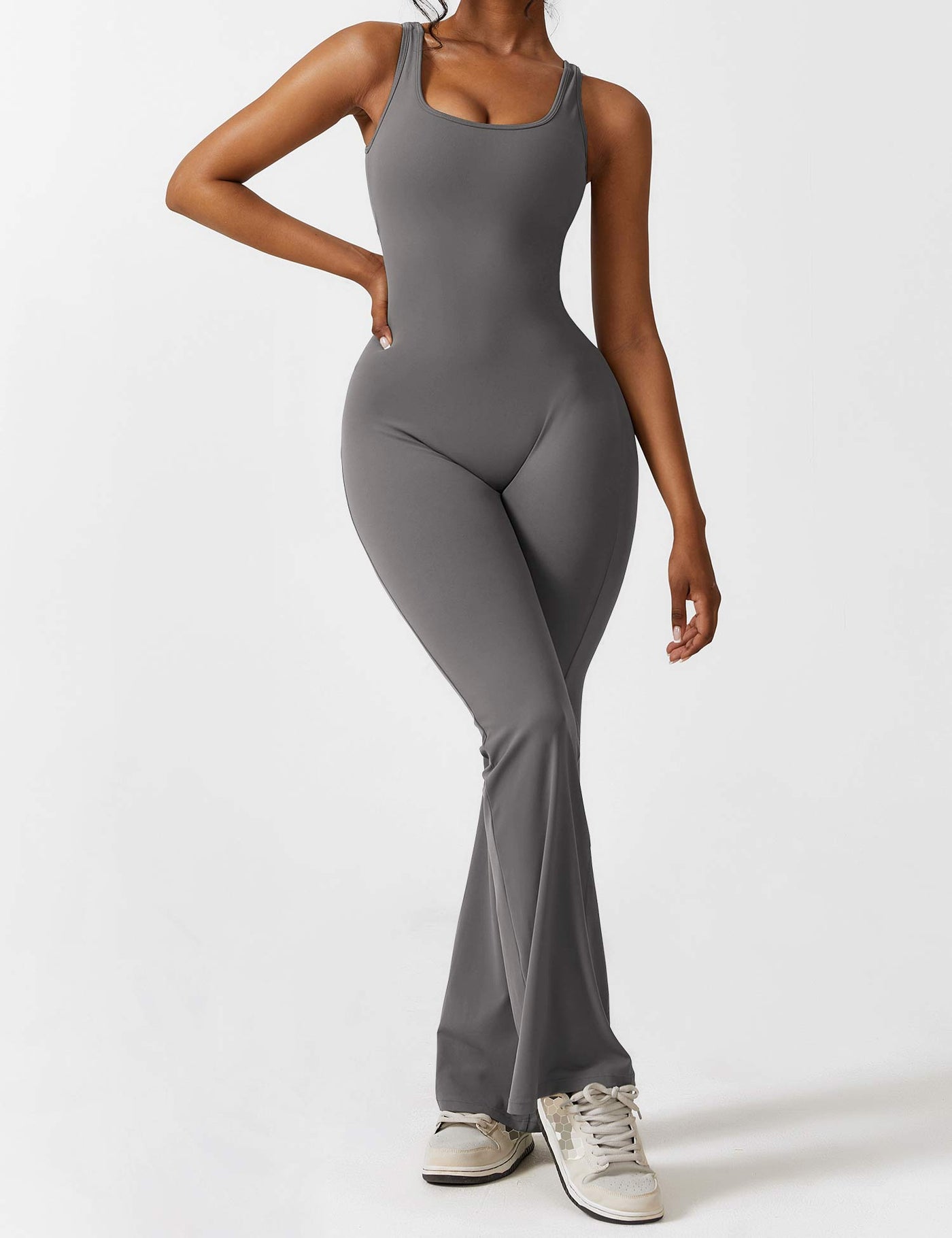 Allyson™ V-back flared jumpsuit