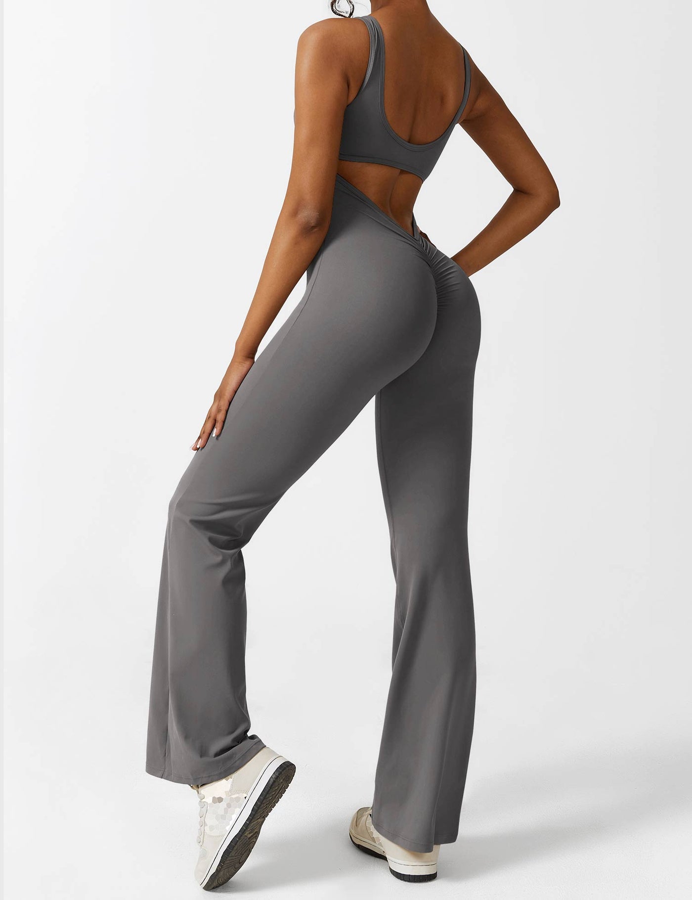 Allyson™ V-back flared jumpsuit