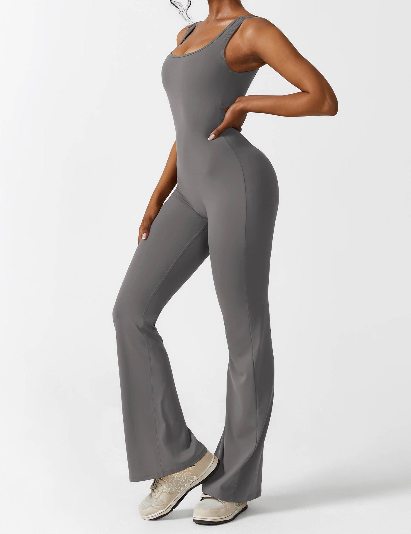 Allyson™ V-back flared jumpsuit