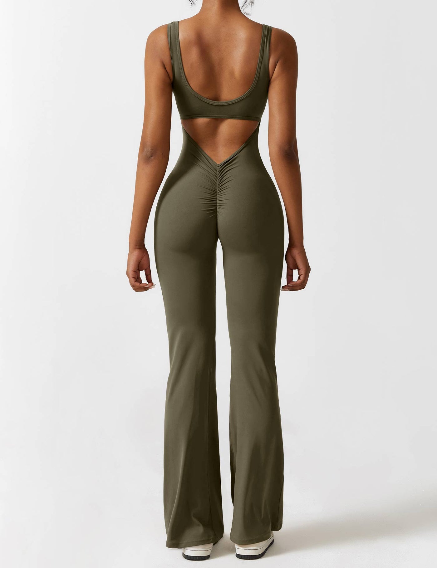 Allyson™ V-back flared jumpsuit