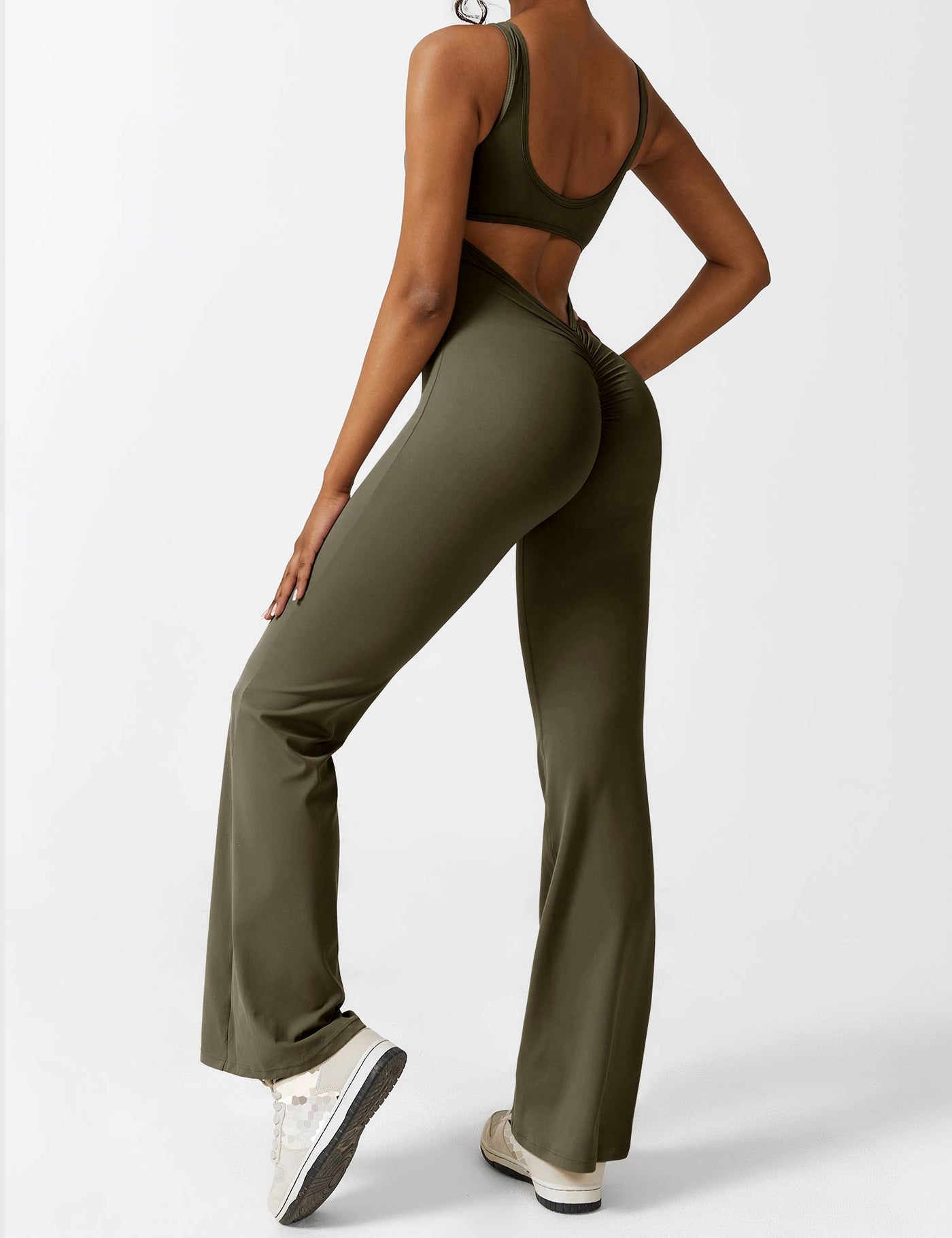 Allyson™ V-back flared jumpsuit