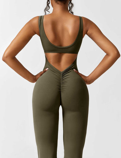 Allyson™ V-back flared jumpsuit