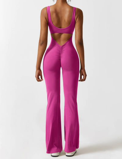 Allyson™ V-back flared jumpsuit