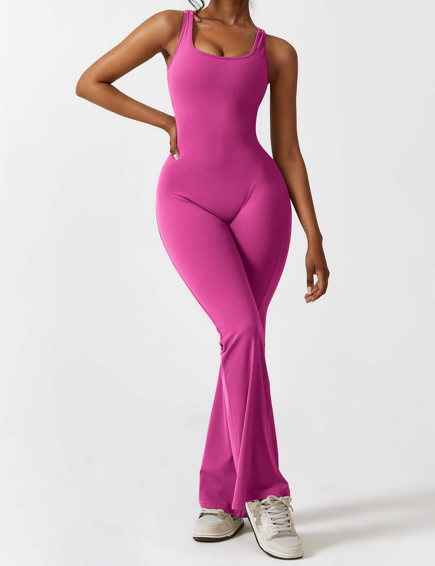 Allyson™ V-back flared jumpsuit